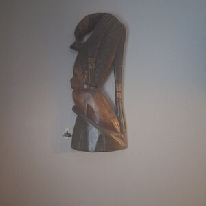 Artistic Wooden Wall Sculpture - Brown